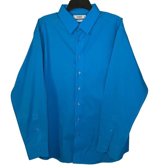 Murano Slim Fit Mens Long Sleeve Dress Shirt Sz 17.5 /35 EUC - Picture 1 of 5